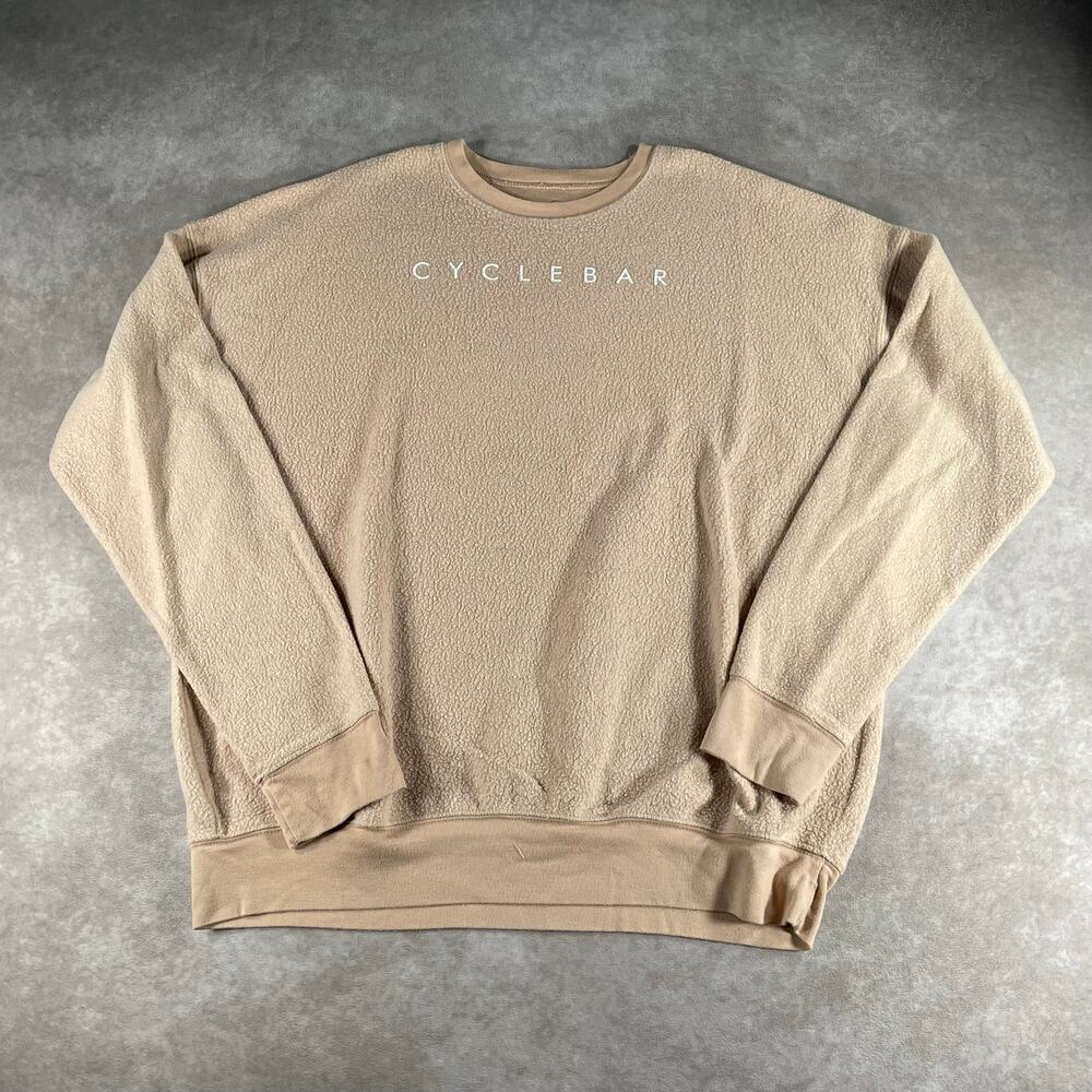 Women’s Cyclebar Oatmeal Tan Light Oversized Pullover Large